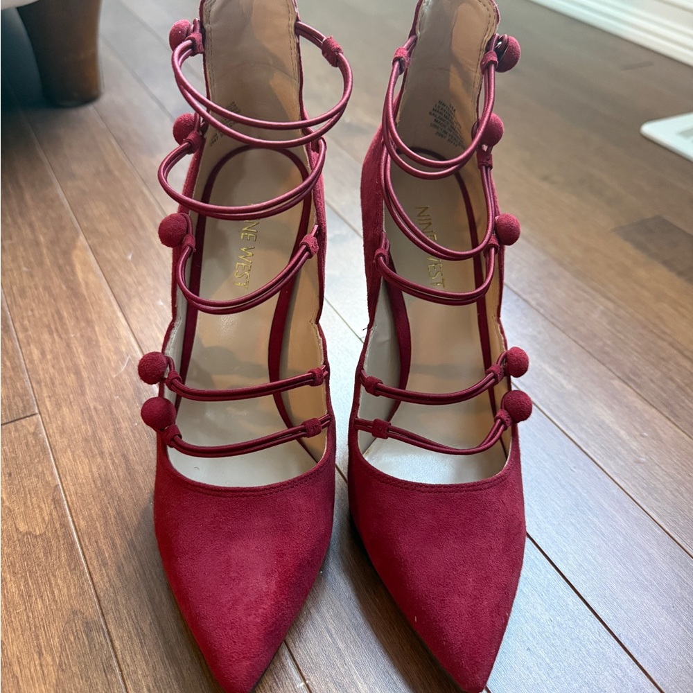 NEW Nine West Women's Red Strappy Heels